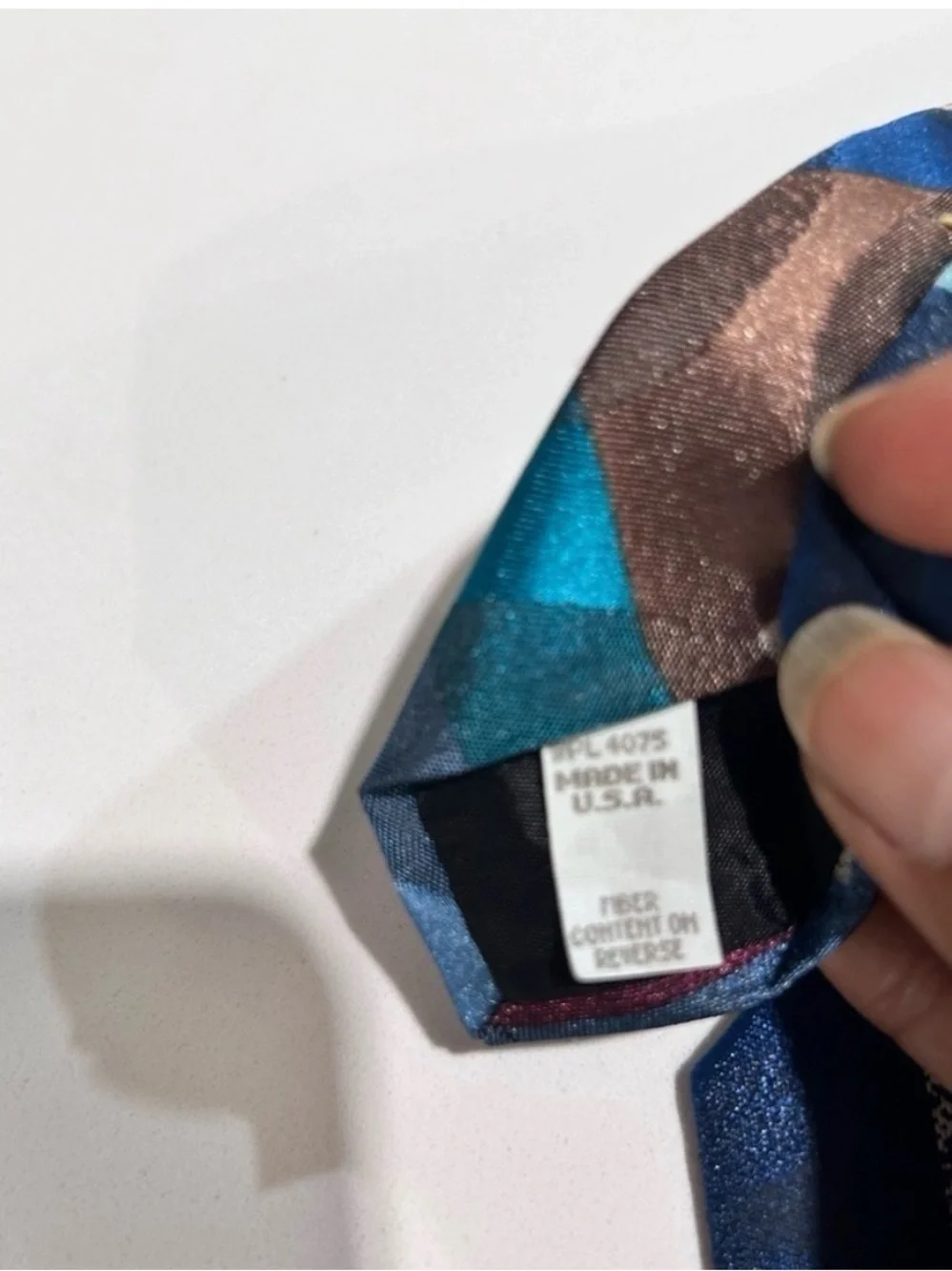 Oscar de la Renta Teal Blue Floral Silk Scarf